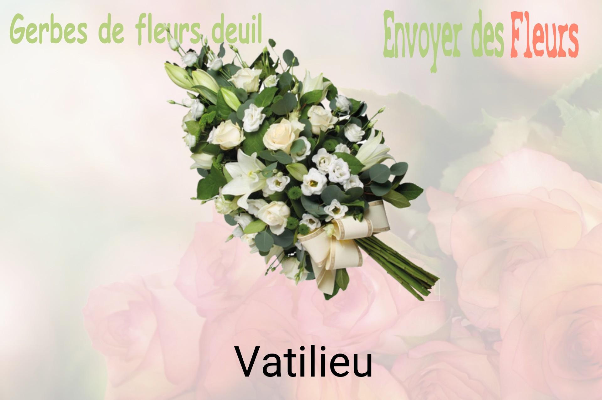 Gerbe de fleurs de deuil livrée à Vatilieu
